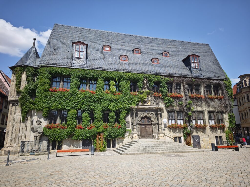 Das Rathaus in der Quedlinburger Altstadt
