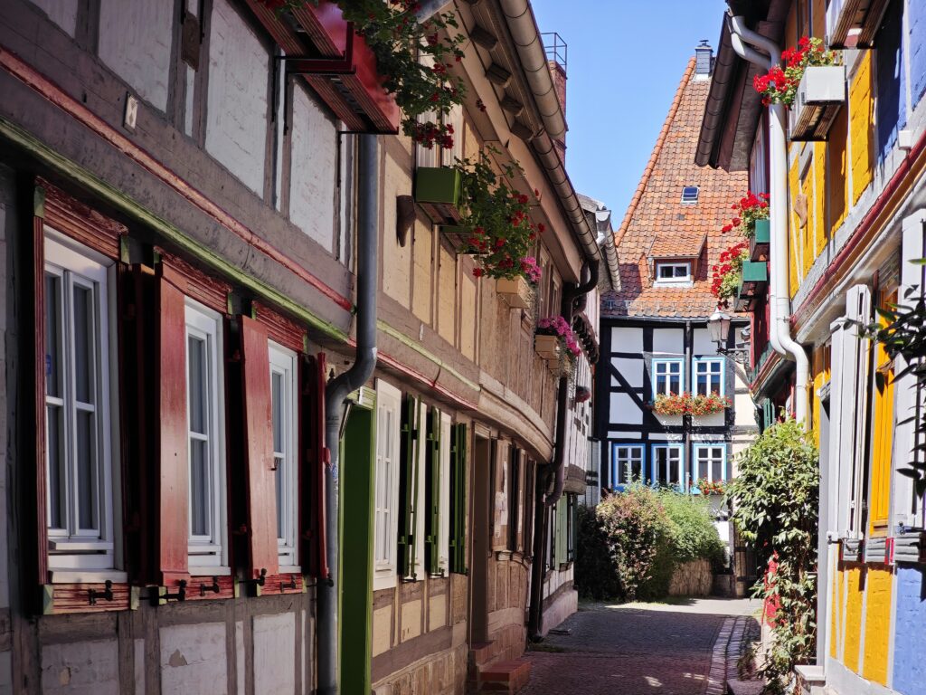 Blick in den Schuhhof in der Quedlinburger Altstadt