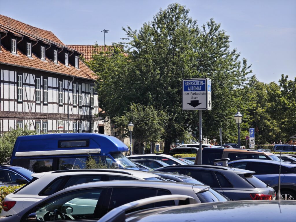 In der Altstadt Quedlinburg parken an der Carl-Ritter-Straße